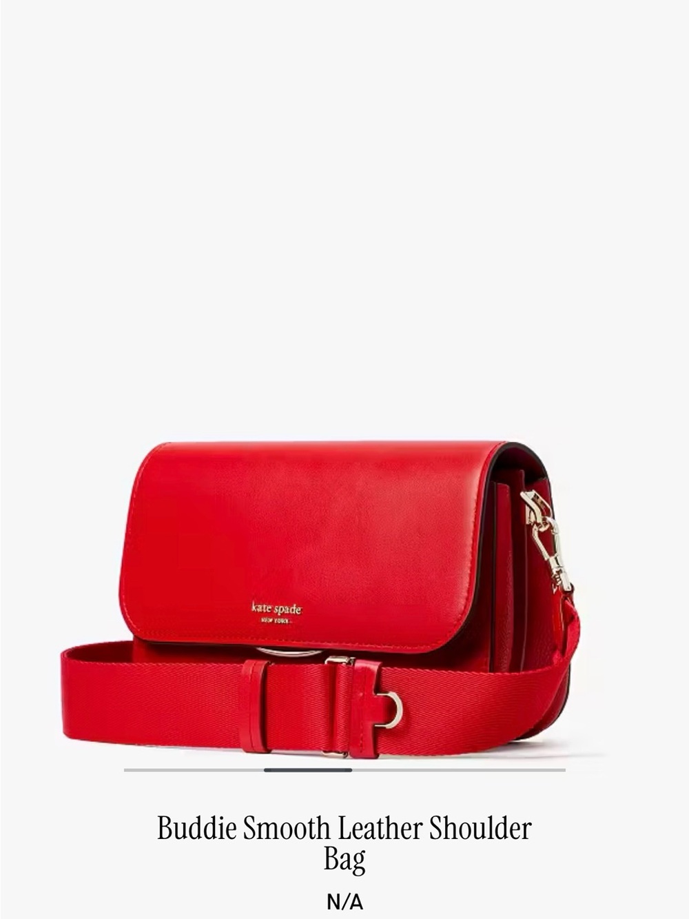 kate spade Red Smooth Leather Crossbody Shoulder Bag